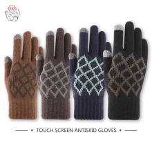 Men's Touch Screen Texting Winter Gloves Thermal Warm Gloves Acrylic Cashmere Gloves